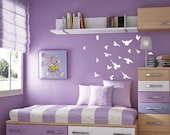 Flock of Birds Flying Angry Pigeon Wall Nursery Decal Highly Detailed  Birds 1169 34" wide x 28" high