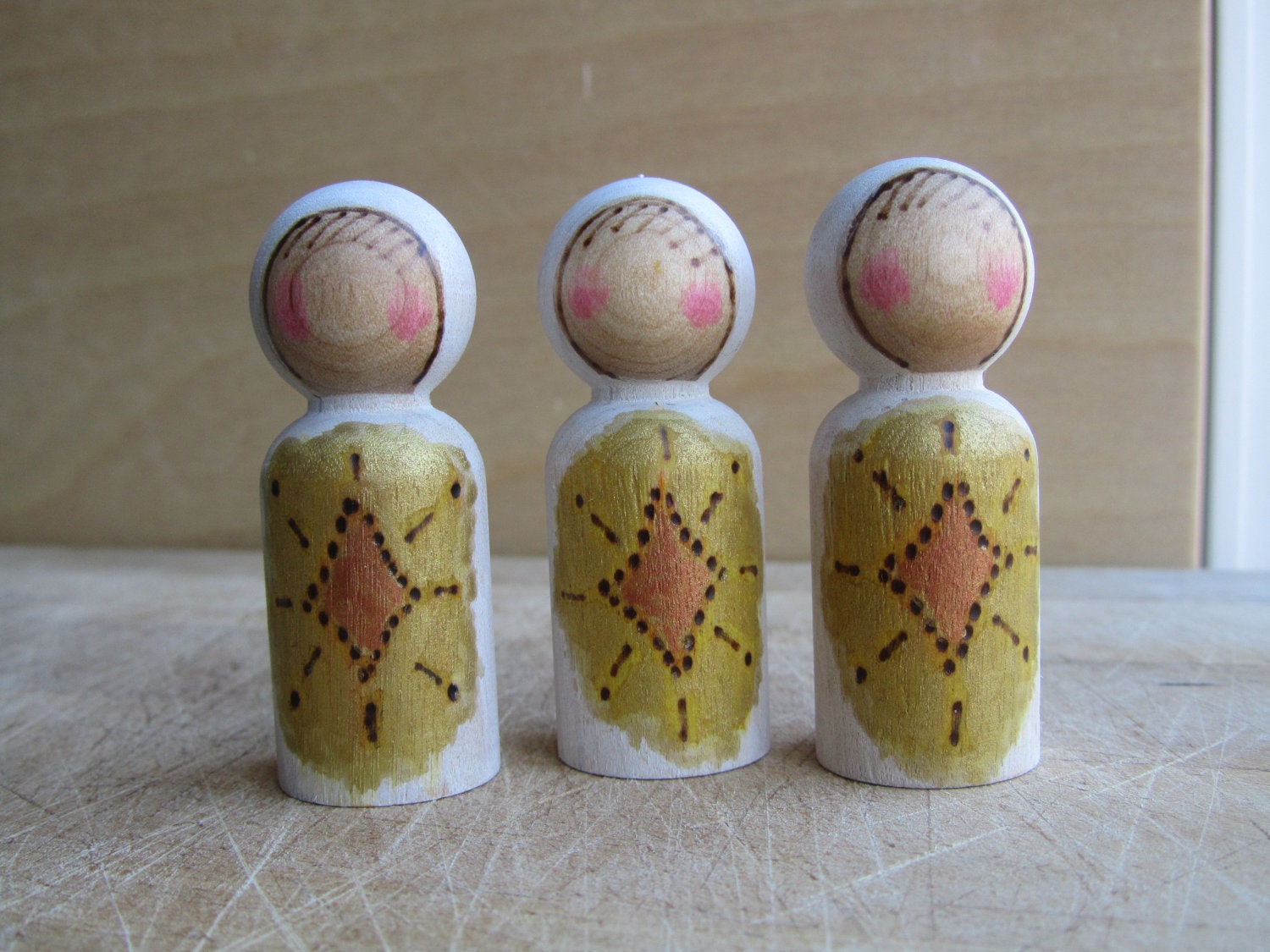 Nature's Star Children - Natural Wooden Toy - Set of 3