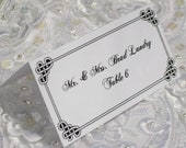 Celtic Knot Tented Place Card Set of 25 Name Cards Escort Cards Wedding Anniversary Party Customized Color 036