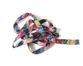 Colorful Bright Vintage Fabric Ribbon, fabric trim, vintage trim, textile ribbon trim, art projects, decor, scrapbook