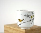 Vintage Teacup Japanese Plum Blossom Golden Bird YY Made in Japan - TheOtherLifeVintage