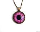 Purple Eye Necklace / Eye Pendant / Eye Jewelry / Human Iris Necklace / Third Eye