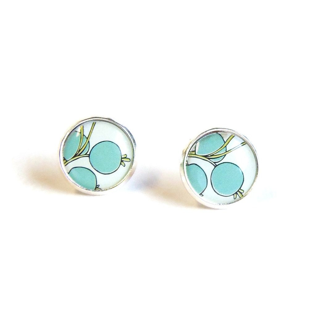 Tiny stud earrings botanical floral stud earrings - small earring studs