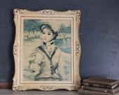 Vintage Cottage Chic Huldan Cherry Jeffe Print Frame Wall Decor " In Central Park"