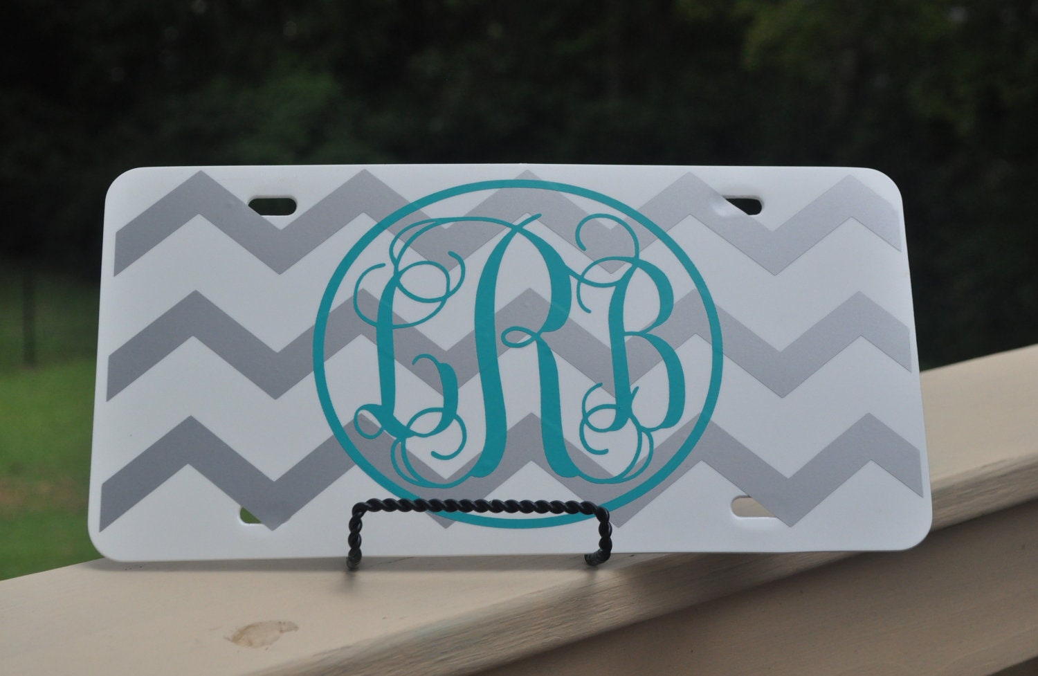 Free Shipping--Personalized Chevron License Plate