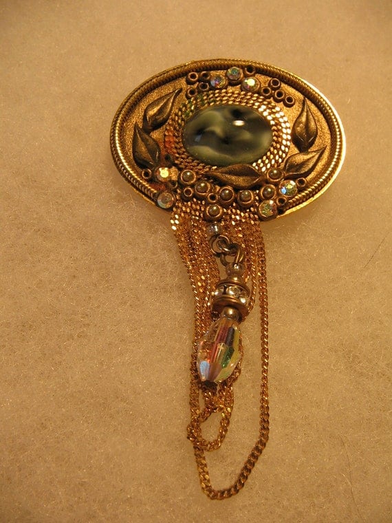 Vintage MARENA West Germany Brooch Costume by uselessorpriceless