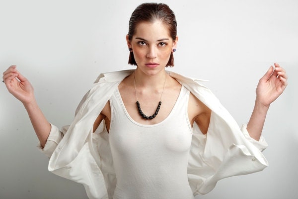 Black Pebble Necklace