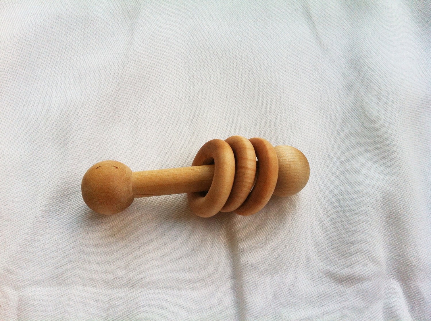 Montessori inspired baby rattle - wooden, Waldorf style