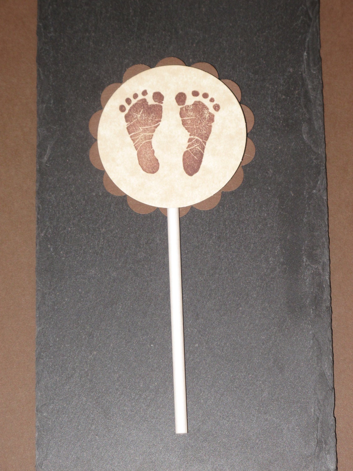 SALE - (12 count) Baby Feet Cupcake Toppers, Custom Orders & Discounts Available