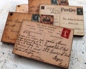 6 Little LOVE LETTERS Wood Cuts - Vintage Style