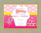 Pinkalicious Themed Custom Printable Birthday Invitation