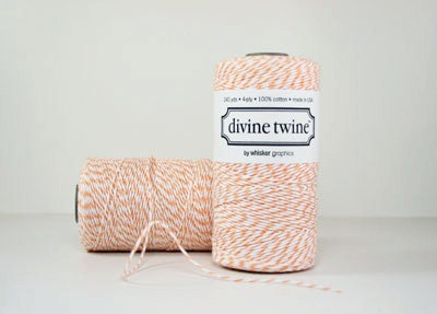 5 Yards of Peach Bakers Twine