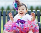 CANDY BURST BIRTHDAY - 3D Cupcake 1st Birthday Set Includes Petti Tutu 3D Cupcake Onesie w/Free Matching Flower - 1st 2nd 3rd 4th 5th bday