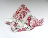 Pomegranates branch silk scarf. Natural silk scarf, hand painted in red and cherry color scheme.Abstract pattern. Ready to ship. - ArmeniaOnSilk