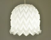 Bell: Origami Paper Lamp Shade / Lantern - White