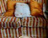 Autumn latte - Dottie's Coffee Lounge - Berkshires - sofa - browns and oranges - 5x7 color matte print