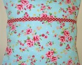 Shabby chic spray flower pillow cushion in Blue