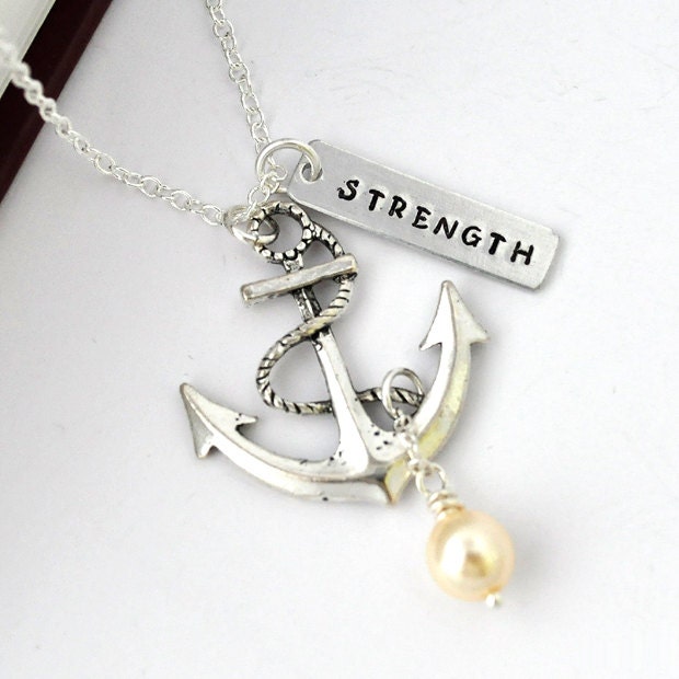 Personalized antique anchor necklace, keepsake necklace, special day necklace, anniversary, wedding date, engagement