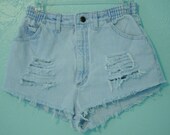 Lee High Waisted, Destroyed Jean Shorts