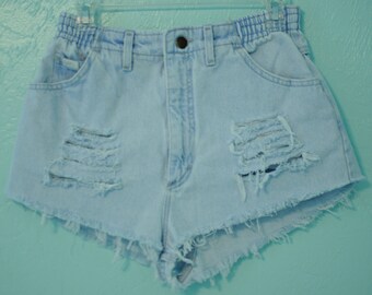 Lee High Waisted, Destroyed Jean Shorts