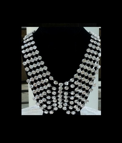 Rhinestone Bib Necklace