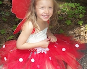 Red TuTu with White Dots-MiNNie InSpired-Halloween-Dress up-Pageants-Dace Recitals-Princess Parties-Minnie Birthday Party-