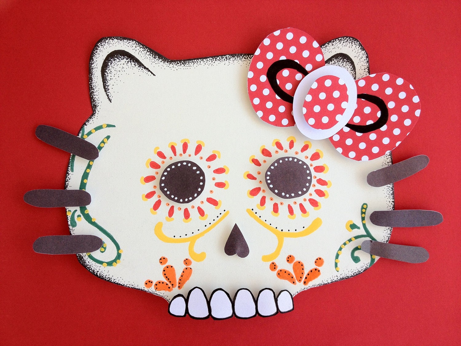 sugar skull kitty plush