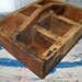 Handmade vintage primitive wood tool box rustic wooden tote with handle Anita Spero