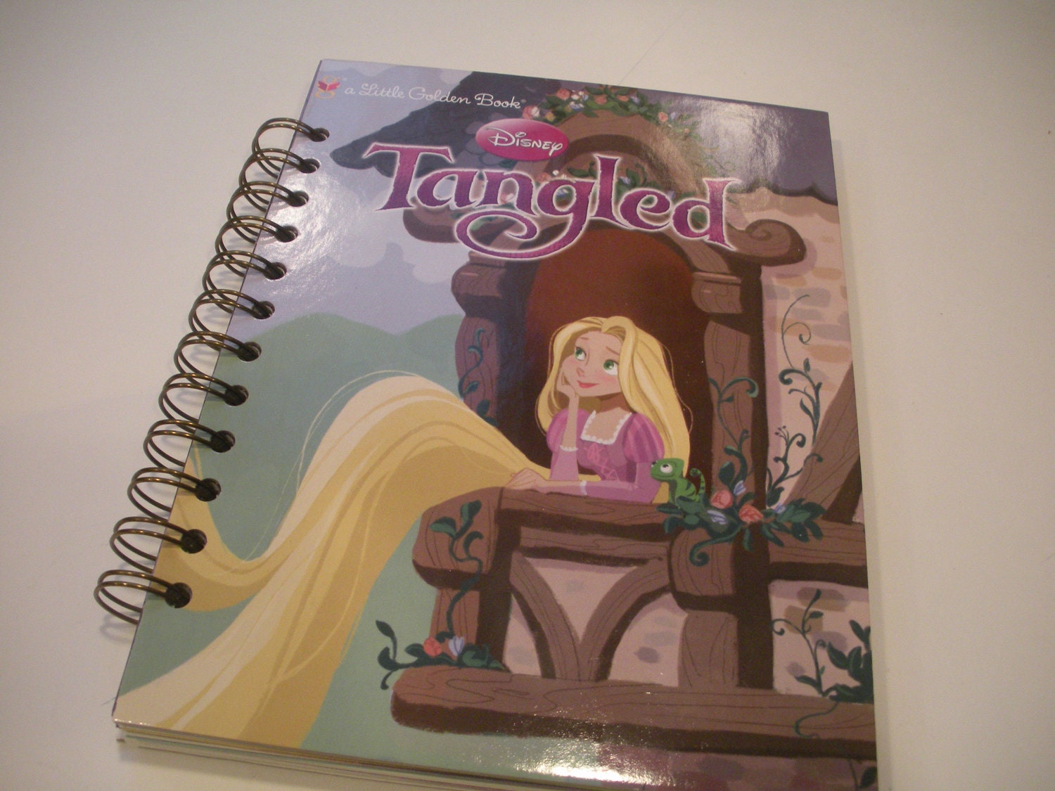 SALE 25% OFF 2013 Weekly Calendar Tangled Little Golden Book Recycled Planner