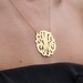 14K Gold Monogram Necklace 1.5 " - Customize It with Your Name Intials