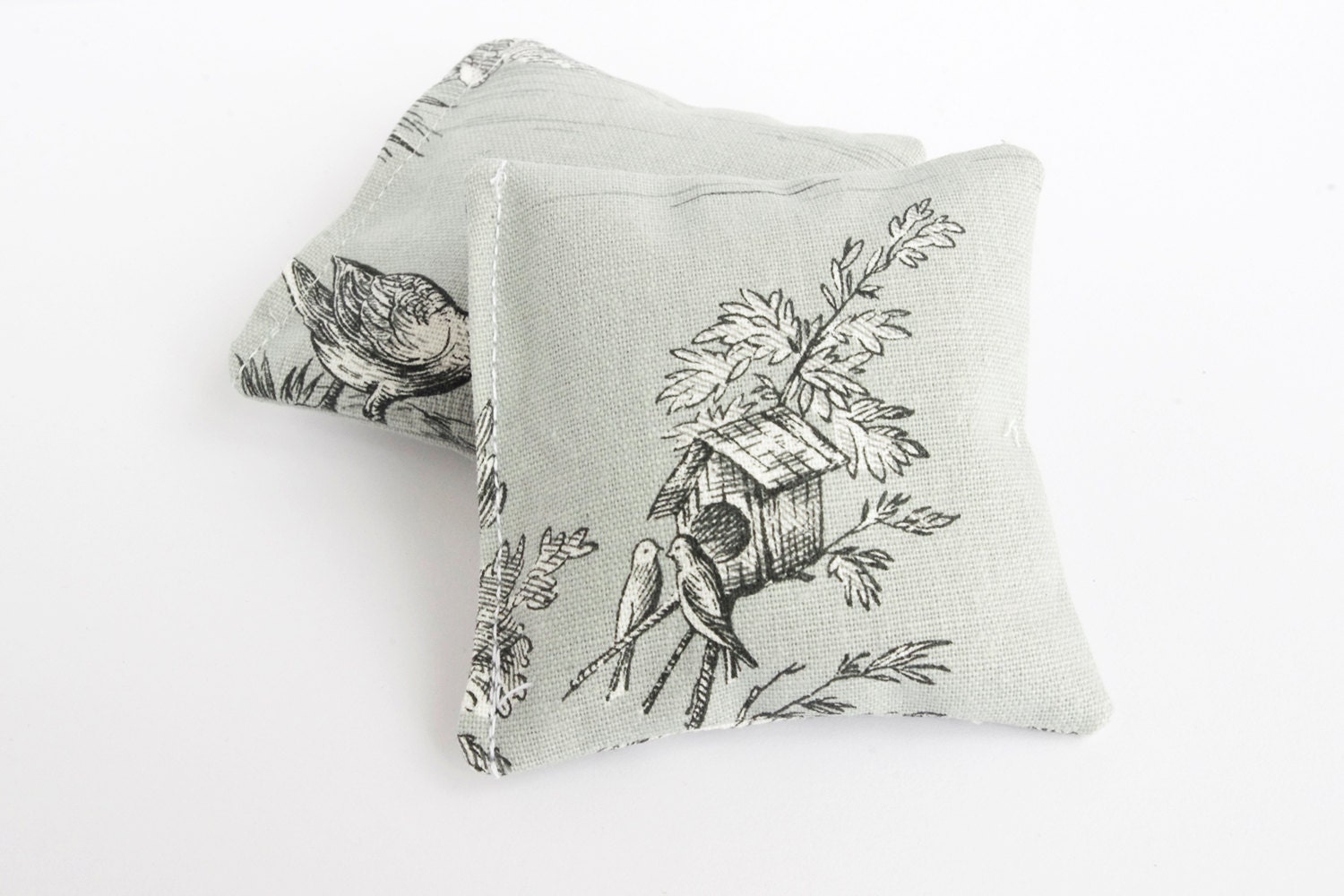 Lavender Sachet French Pillow Farmhouse Grey toile