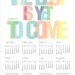 2013 Calendar Poster Typography Art Print rainbow colors - carpe diem through all 2013 year - A3 Calendar Poster art print - carpe diem