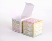 Nom Nom Nom  Rainbow Pastels Favor Box Templates - DIY - Chocolate Box - Treats - Candy