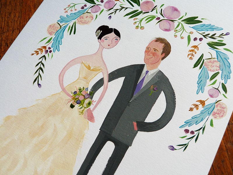 Soft and Romantic custom wedding portrait