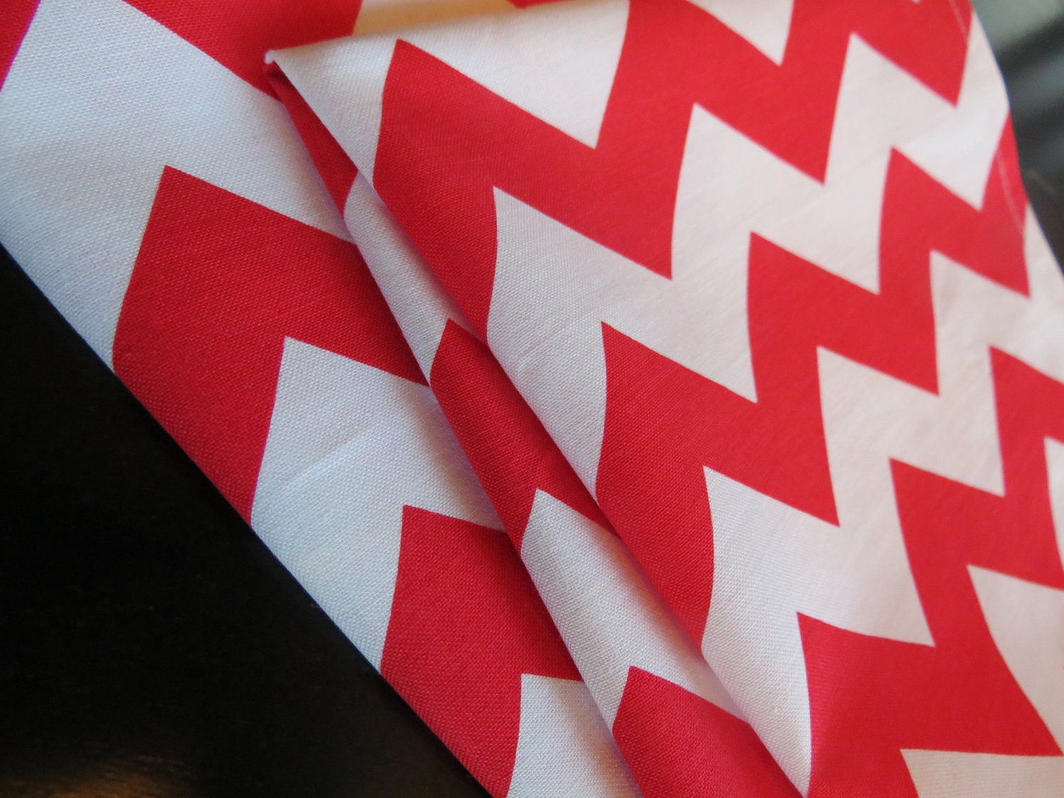 Chevron Cloth Napkins in Red & White by Riley Blake