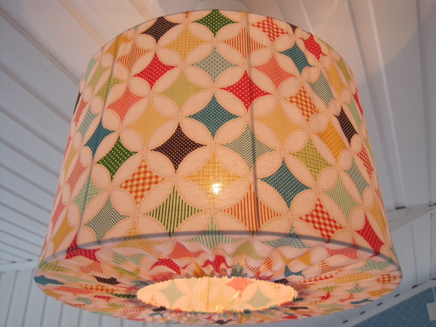 LARGE Lampshade, Pendant lamp made in Retro Style