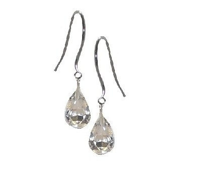 Swarovski Crystal Diamante Earrings Sterling Silver Bridal Bridesmaid Wedding - Theodora Design