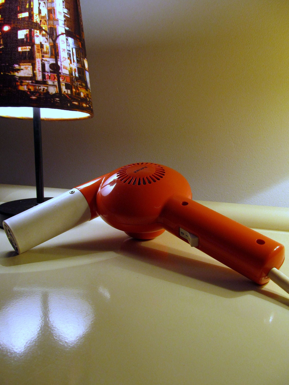 Retro Orange Hair Dryer Made by KRUPS