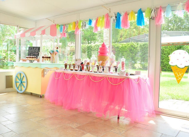 Tulle Table Tutu Skirt YOU PICK COLORS Il_570xn