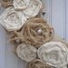 Burlap Wreath with Muslin & Pearls