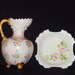 Antique Bowl & Pitcher, Antique Vase, Ceramic Vase, Ceramic Bowl and Pitcher, Pink and White Vase, Vintage, Home Decor, Floral Pitcher,