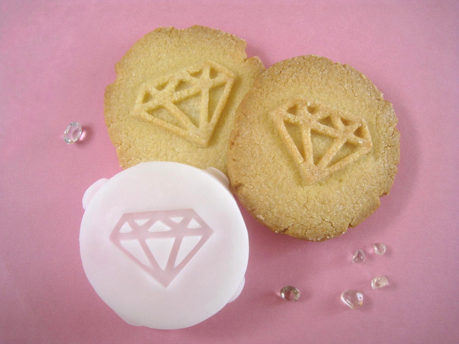 DIAMOND COOKIE STAMP recipe and instructions - make your own decorative cookies