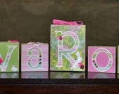 name blocks, girl's room  custom blocks, Photo Shoot Prop, Baby Shower Gift, Nursery Decor, Newborn Photo Prop, Wood Name Blocks