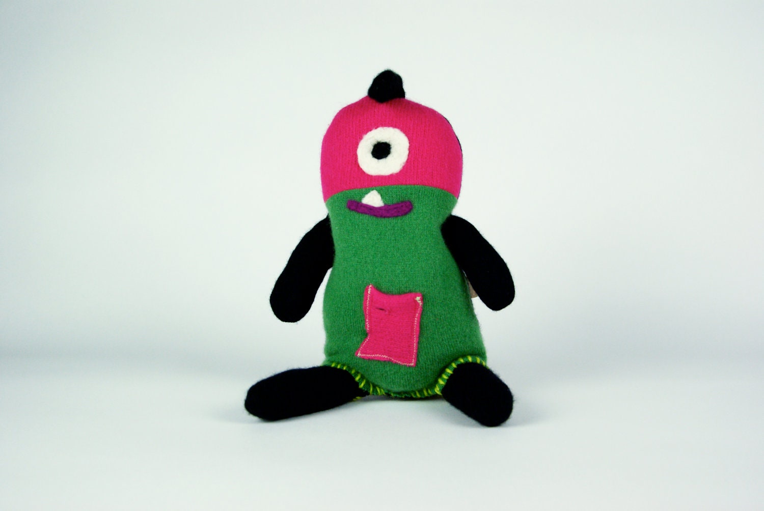 Rosita Monster, handmade cashmere doll.