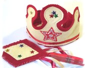 Kings Crown, Knight Costume, Felt Hat, Birthday Crown, Kings Staff