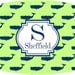 Personalized Melamine Platter  NAVY BELUGA