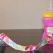 Bottle Tether, Toy Tether, Sippy Strap with Suction Cup- Bright Butterflies