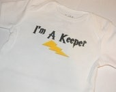 I'm A Keeper Onesie. Harry Potter Inspired. Can Be Customized By Size.