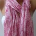 Shawl for Summer / Pink Roses - Elegance Shawl / Scarf / soft and light-