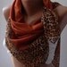 Brick Color-Leopard. Very Soft cotton fabric.